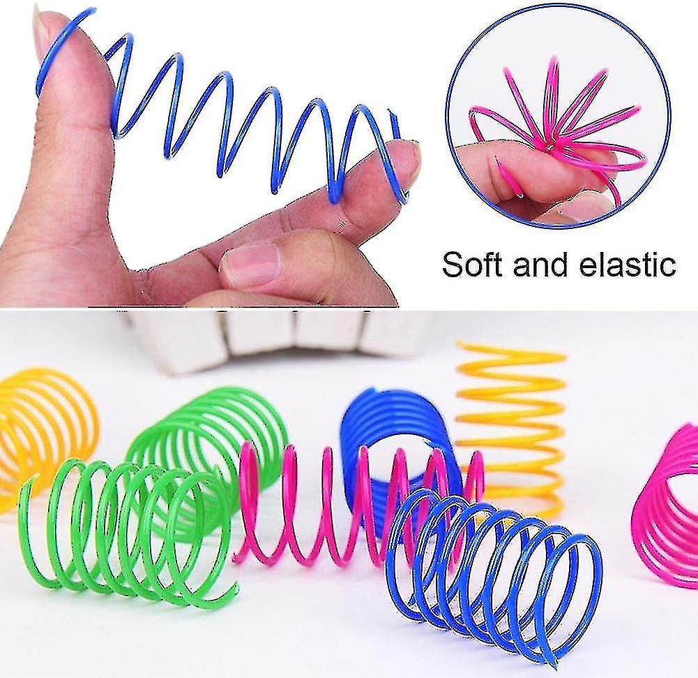 32pcs Cat Spring， Color Spiral Spring For Cat Interaction