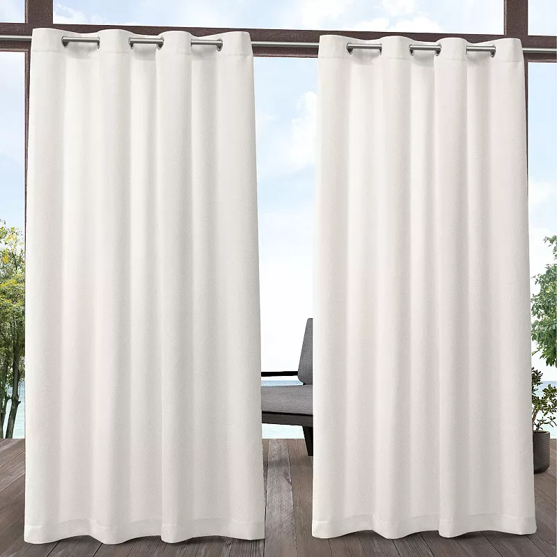 Exclusive Home 2-pack Biscayne Indoor/Outdoor Window Curtain