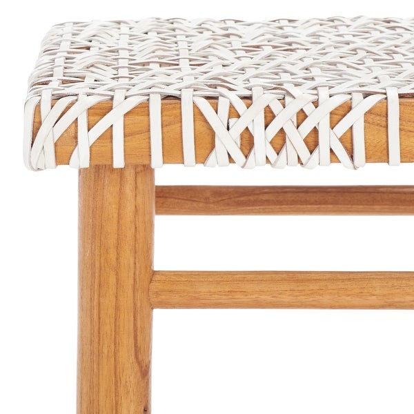 SAFAVIEH Kaleo Woven Leather Counter Stool - 19