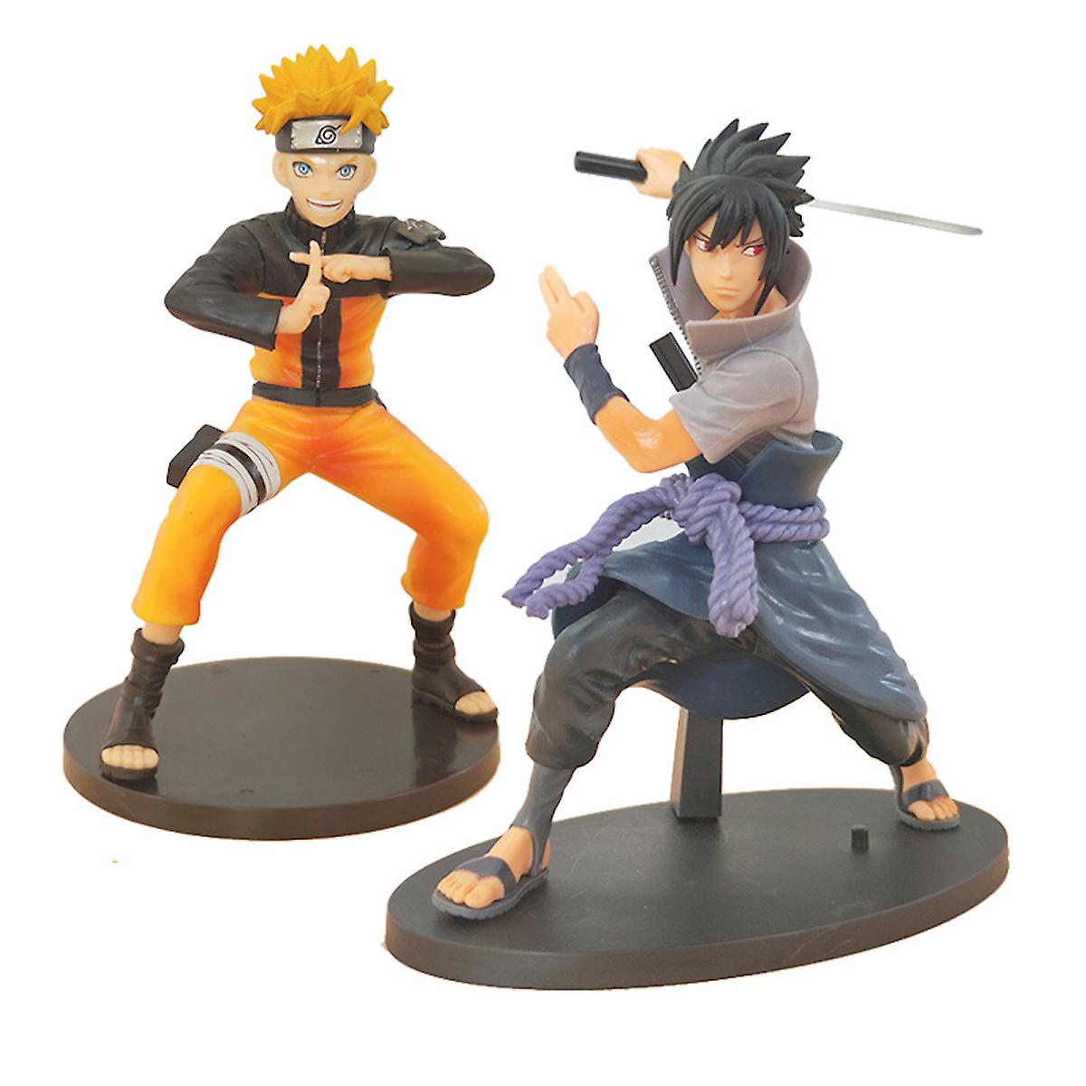 2pcs Uchiha Sasuke Uzumaki Naruto Action Figure Toy Model