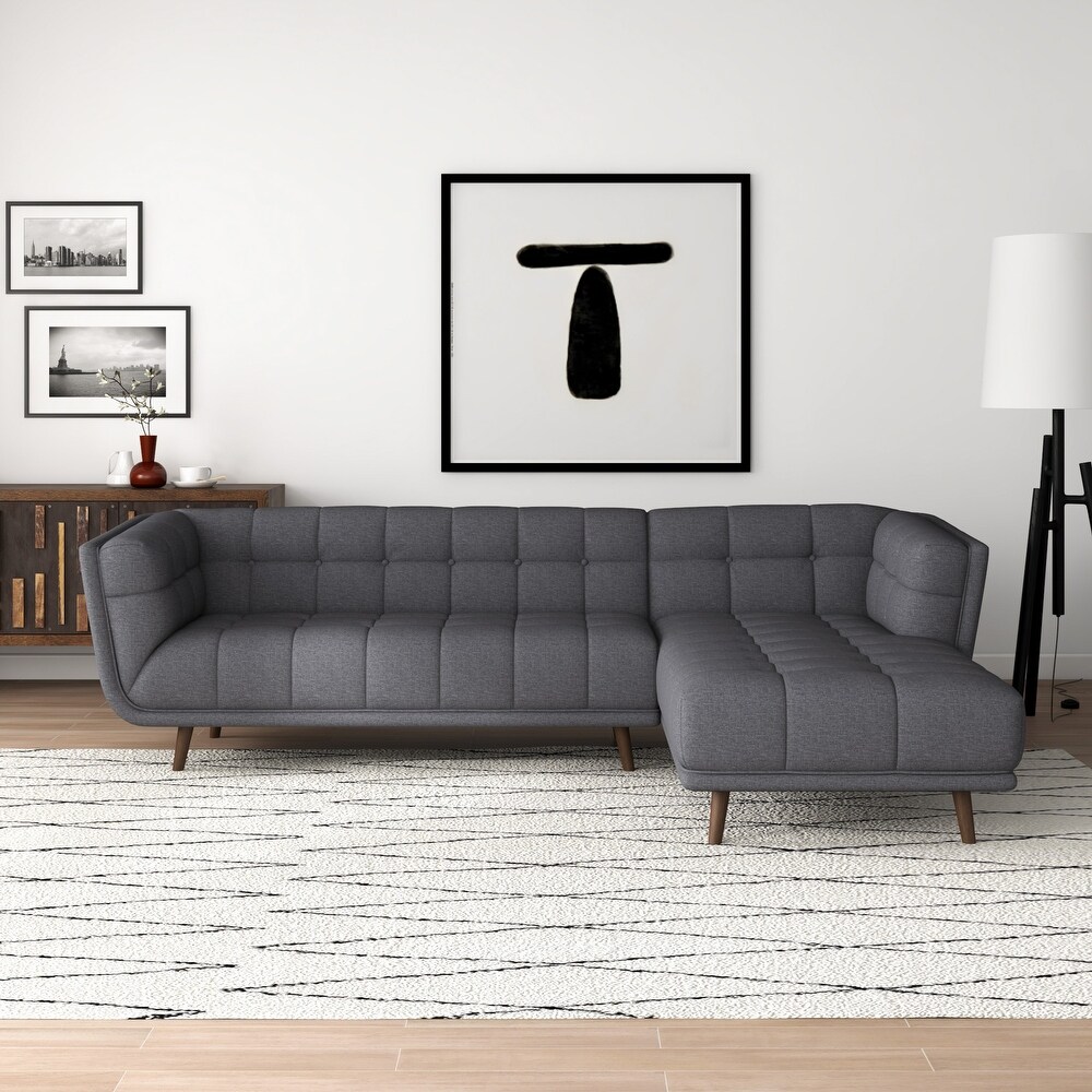 Kameron Tufted Modern Living Room Corner Sectional Sofa