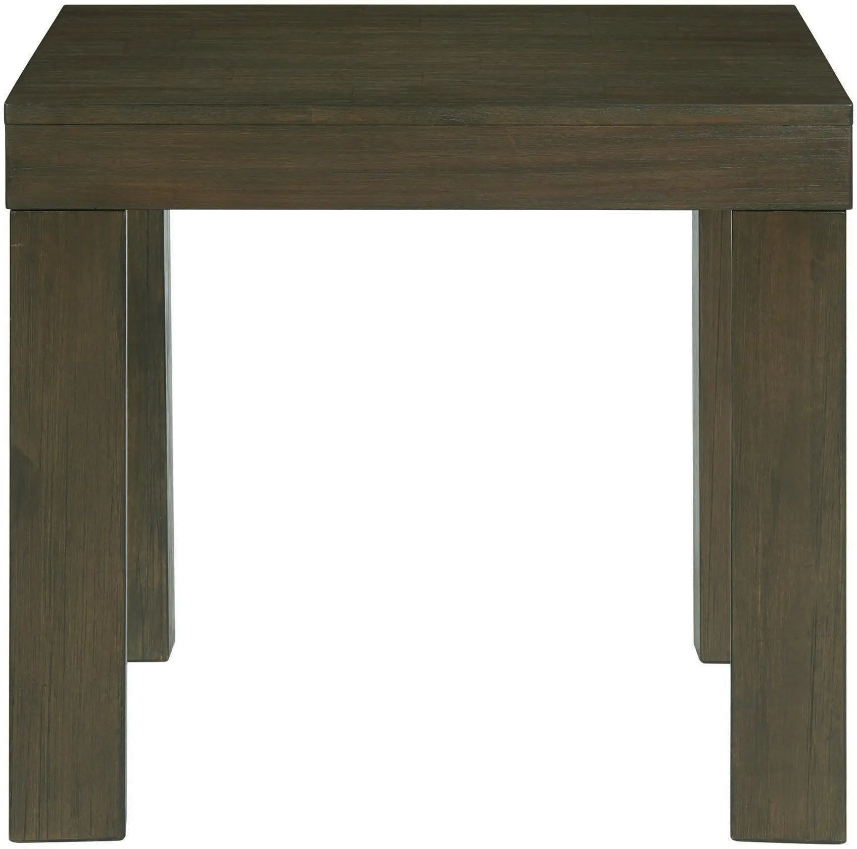 Grady Contemporary Dark Brown End Table with Built-in Outlets