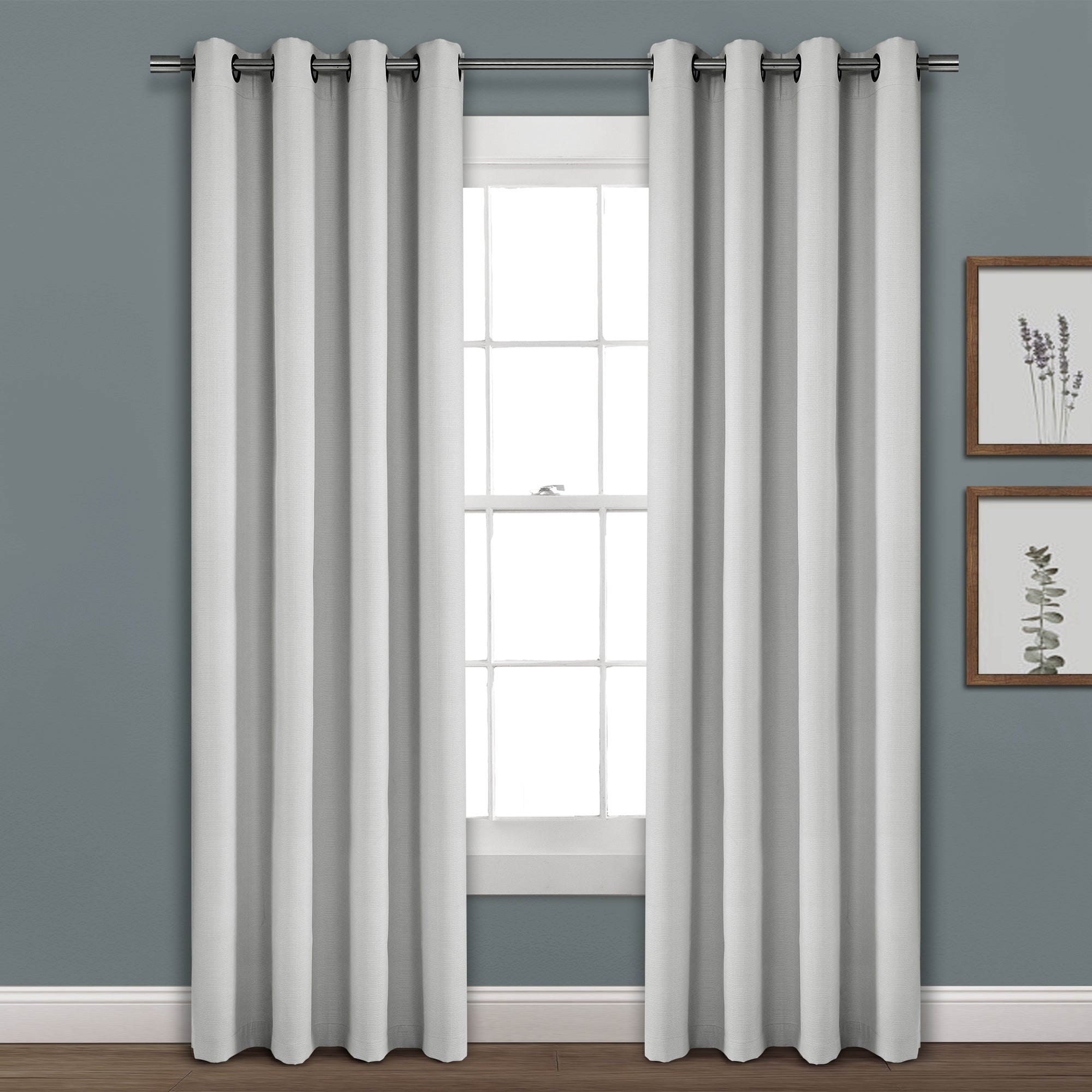 Faux Linen Absolute Blackout Window Curtain Panel