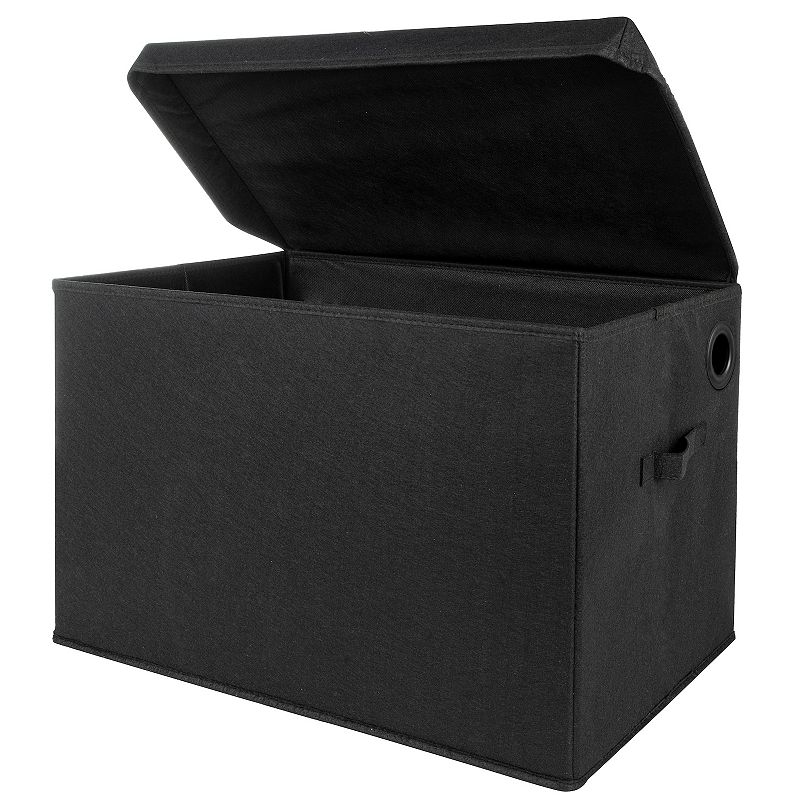 Sammy and Lou Black Solid Color Felt Toy Box