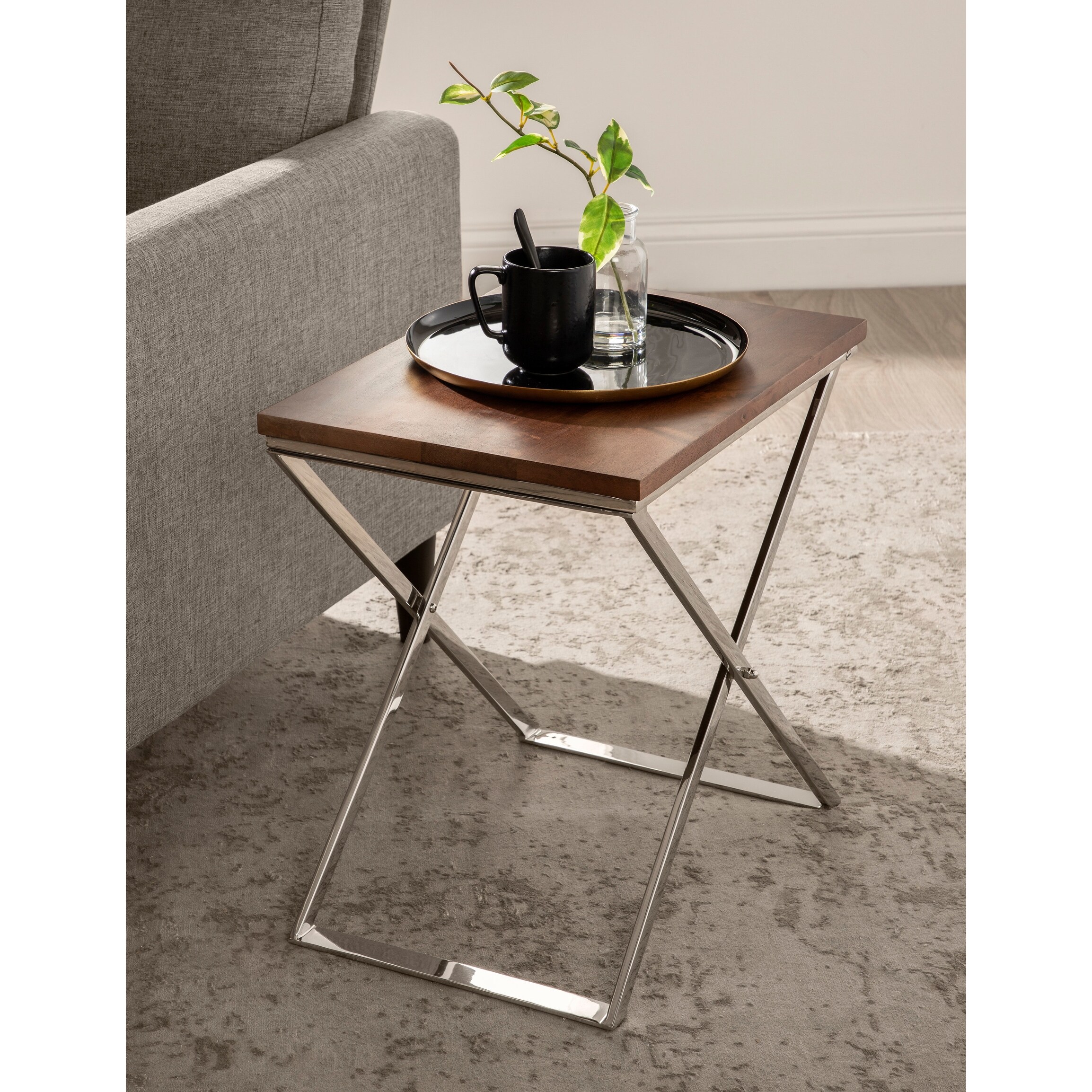 Kate and Laurel Laraway Folding Side Table