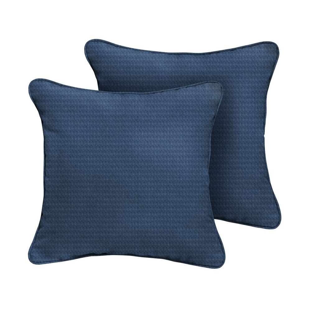 Humble + Haute Outdura Solid Indoor/Outdoor Corded Square Pillows (Set of 2)