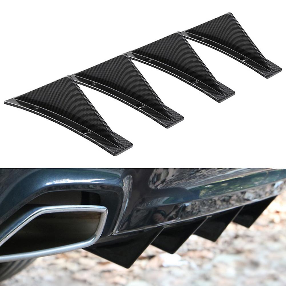 Rear Bumper Canards Triangle Splitter Body Diffuser Body Spoiler Canard Universal 4pcs For Car Vehicle Truck Auto Chassis Glossy Black