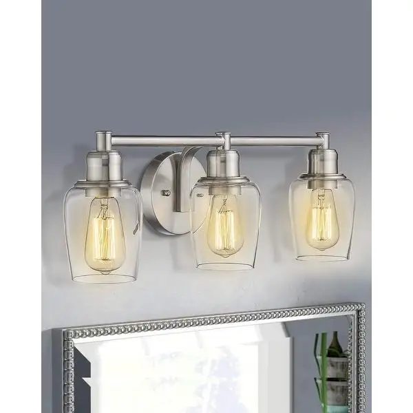 ModernBathroom Vanity Light With Clear Glass