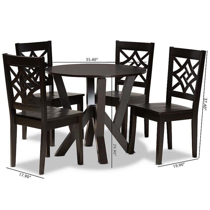 Baxton Studio Kaila Dining 5-piece Set