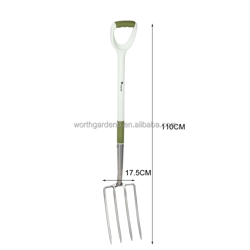 High Quality Stainless Steel Weeding Fork Long Handle Hand Fork Garden Tools