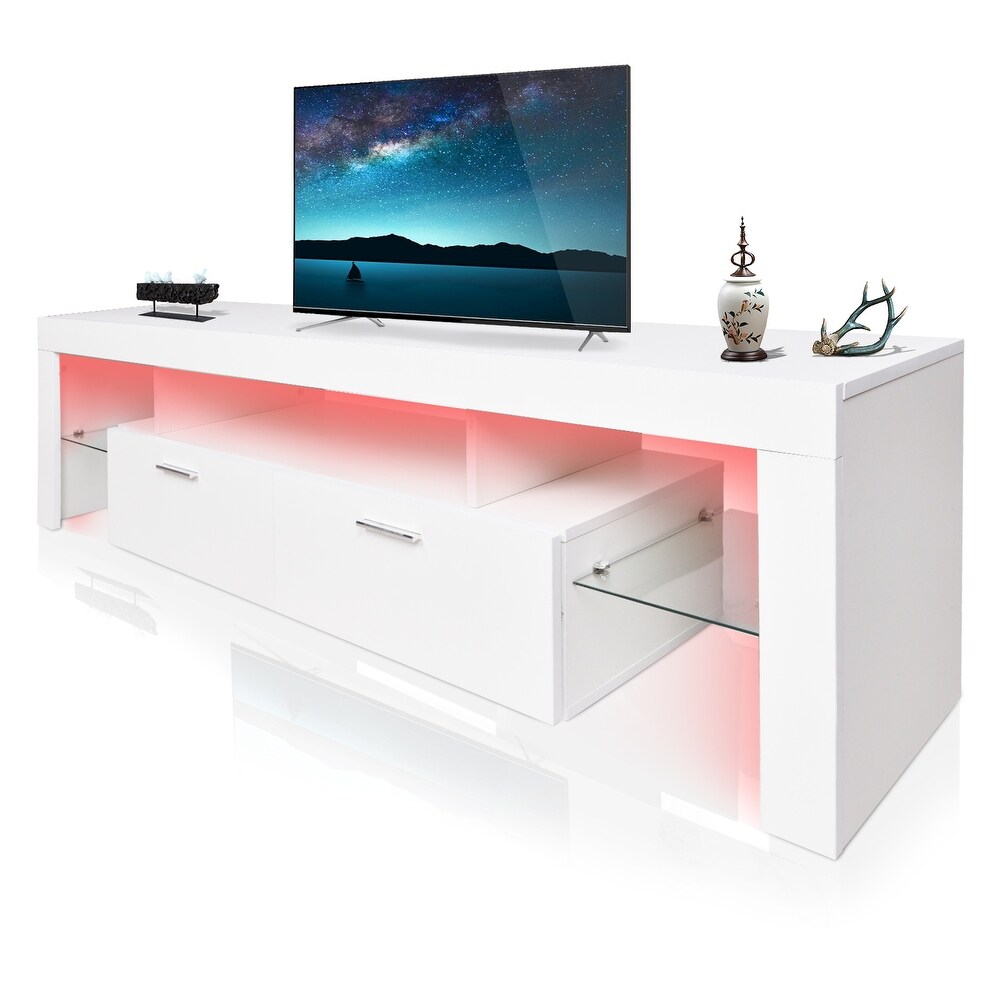 LED TV Stand Modern TV Stand with Storage Entertainment Center with Drawer TV cabinet for Up to 75 inch