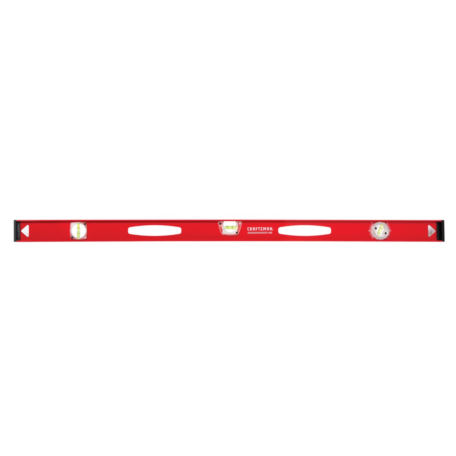 Craftsman 48 in. Aluminum Magnetic I-Beam Level 3 vial