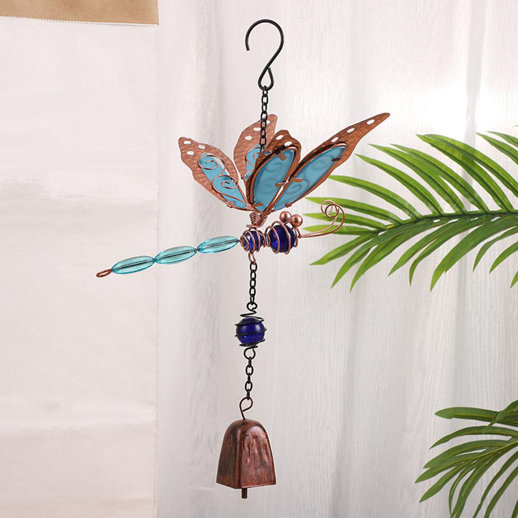 Luminous Wind Chime， Unique Outdoor Indoor Hanging Mobile Windchime， for Garden Blue Bell