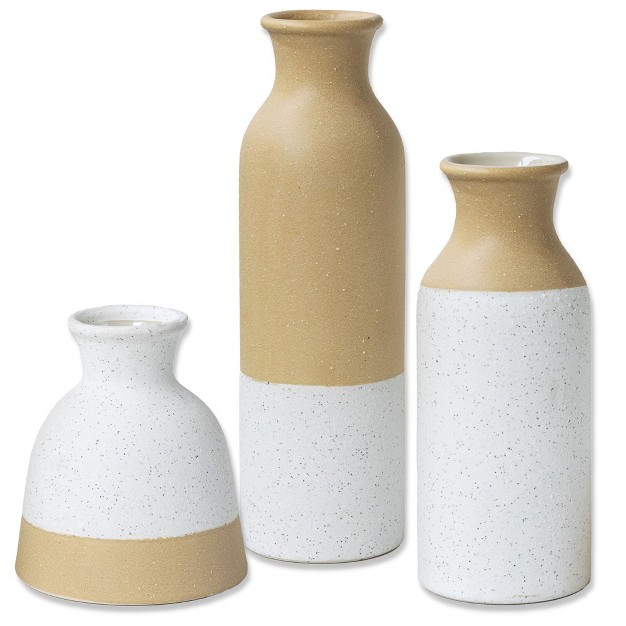 Kate Aspen Modern Farmhouse Vase set Of 3 23276na