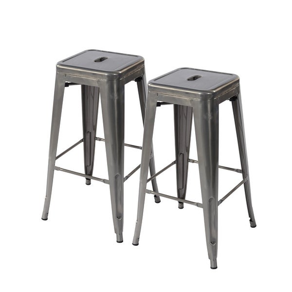 Homylin 29 Inch Backless Metal Counter Stools