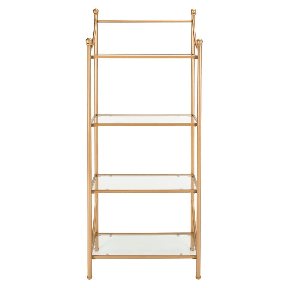 SAFAVIEH Diana 4 Tier Black/ Gold Etagere   26.3' x 14.2' x 64.8'