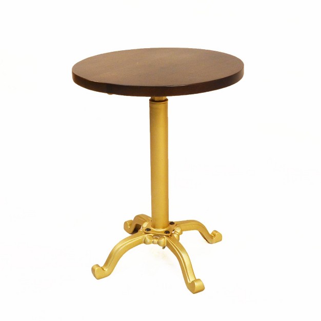 Miller Adjustable Vintage Accent Table Gold Carolina Chair amp Table