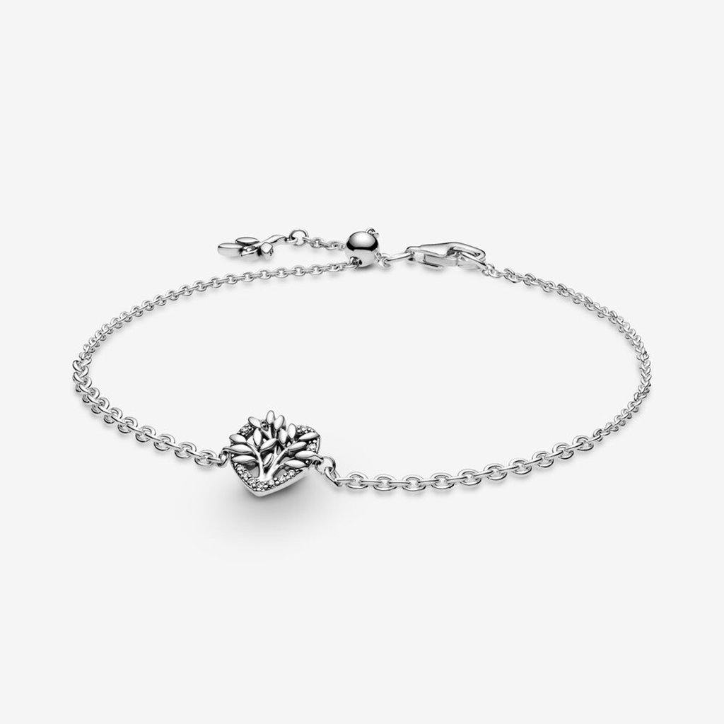 PANDORA  Heart Family Tree Chain Bracelet (7.9