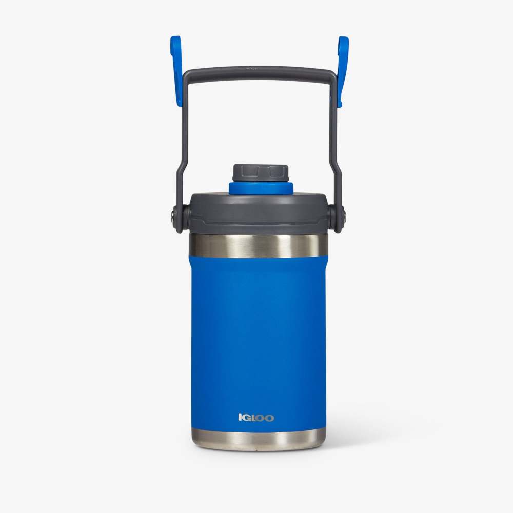 Igloo Sports Water Jug Reusable Stainless Steel Blue 1/2 Gallon ;