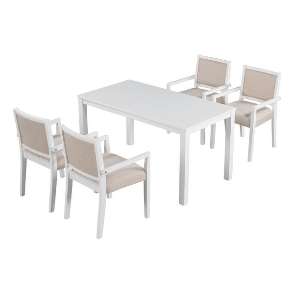 Wood 5-Piece Dining Table Set