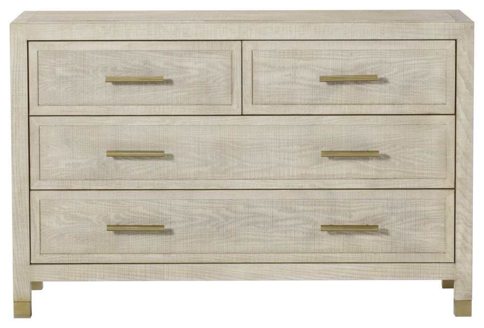 Reed Chest 4 Drawer Natural   Contemporary   Accent Chests And Cabinets   by AED Luxury Home Decor  Houzz