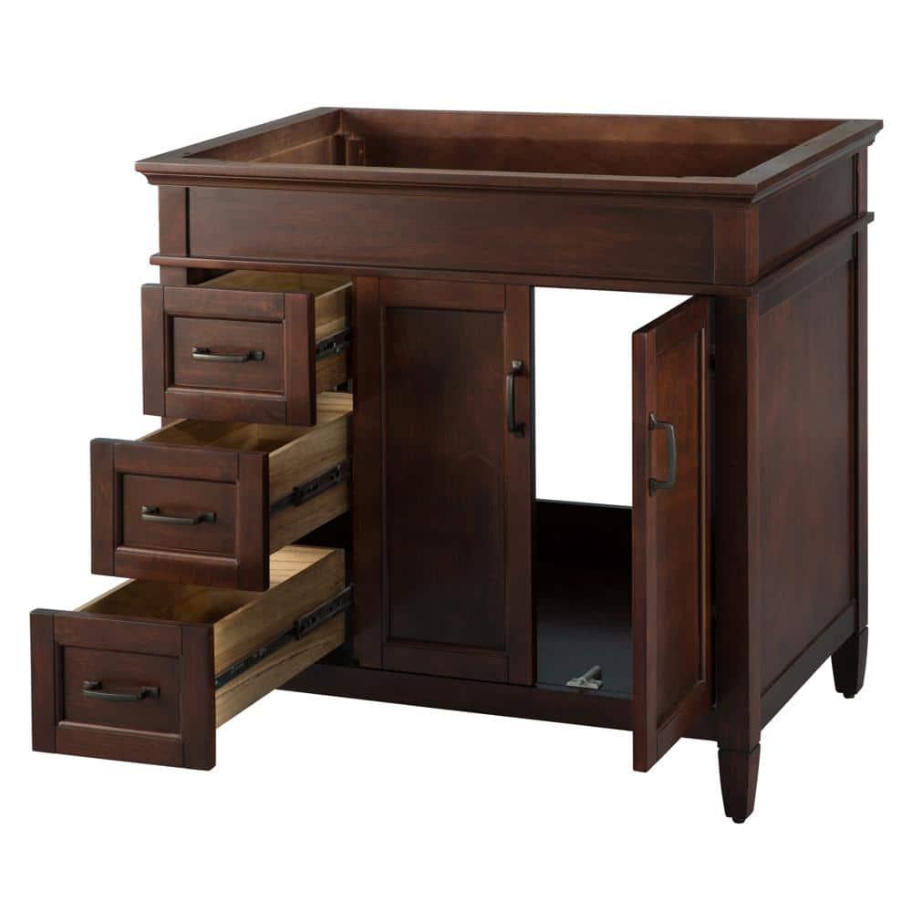 Home Decorators Collection Ashburn 36 in W Bath Vanity Cabinet Only in Mahogany