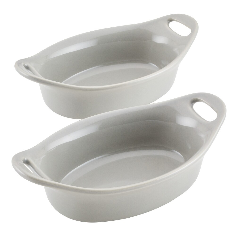 Rachael Ray Ceramics Oval Au Gratin Set  2 Piece