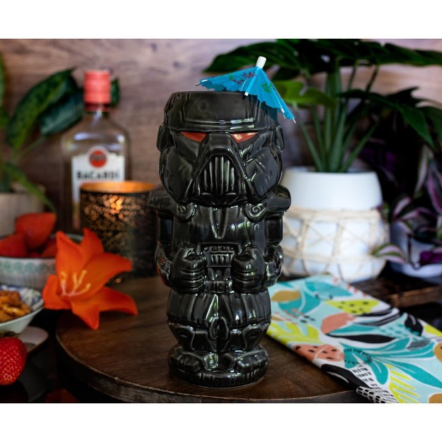 Beeline Creative Geeki Tikis Star Wars The Mandalorian Dark Trooper Ceramic Mug Holds 18 Ounce