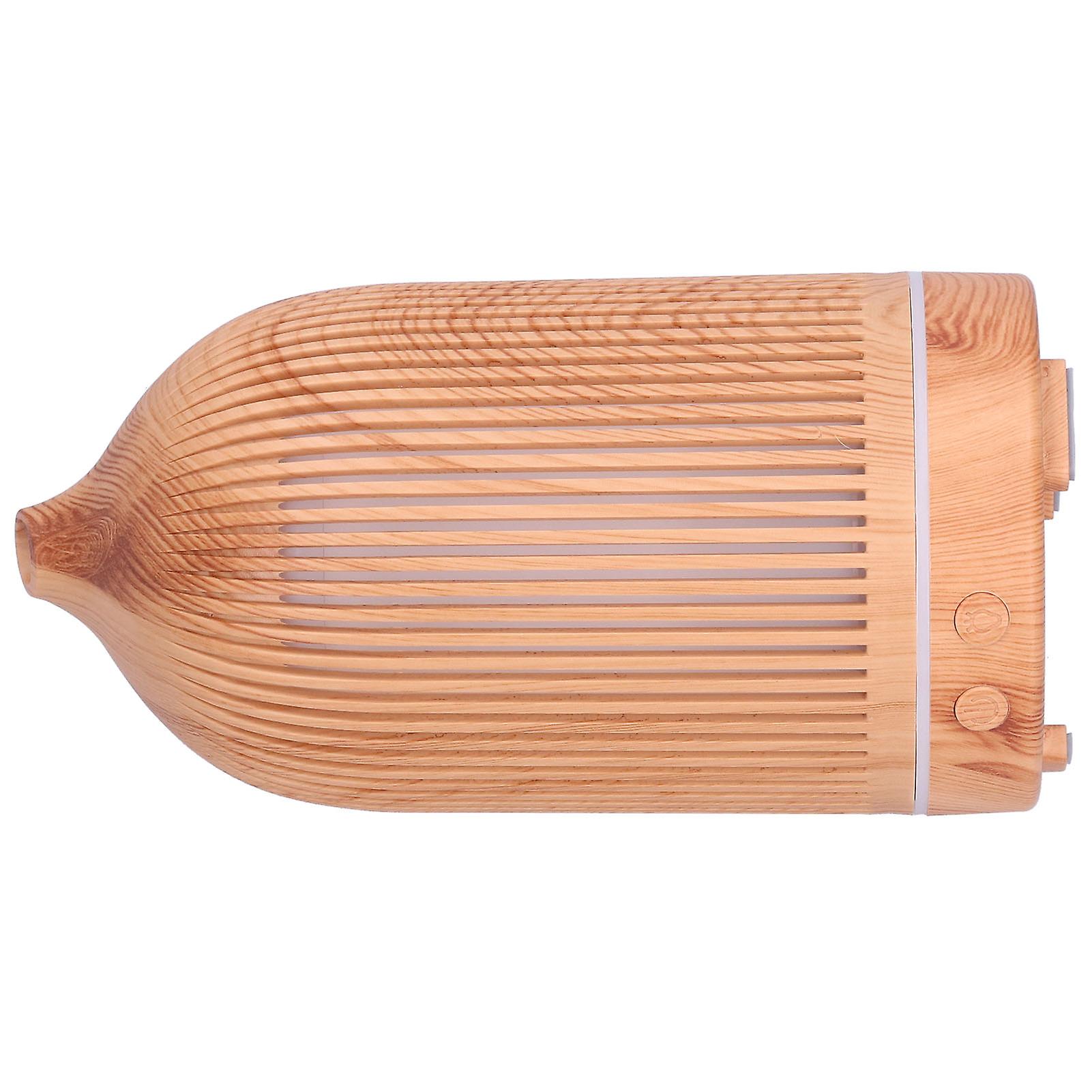 200ml Mini Hollow Humidifier With Night Light Usb Powered Aroma Diffuser 5v Light Wood Grain