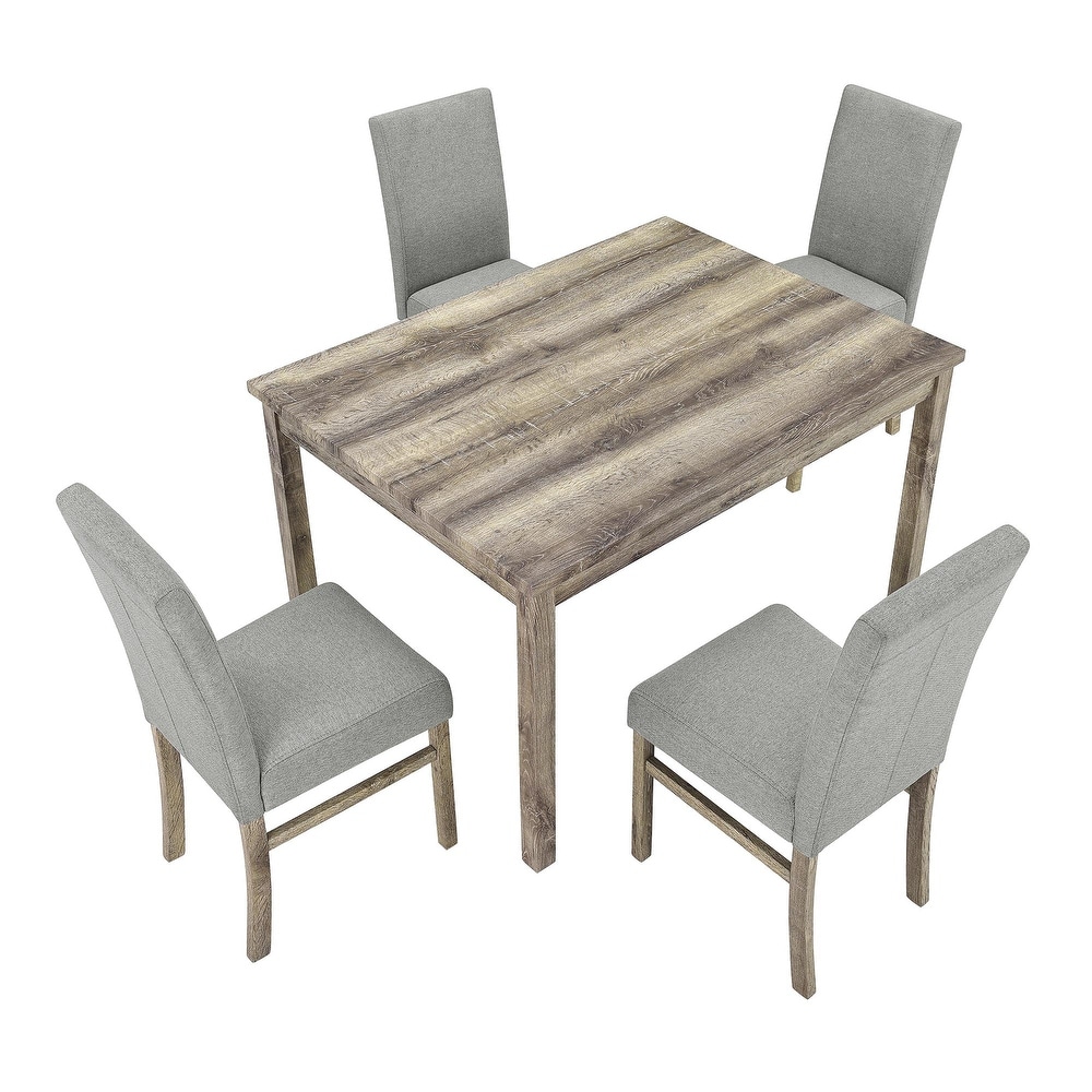 Modern Rectangular Dining Table with Chairs for Kitchens and Dining Room