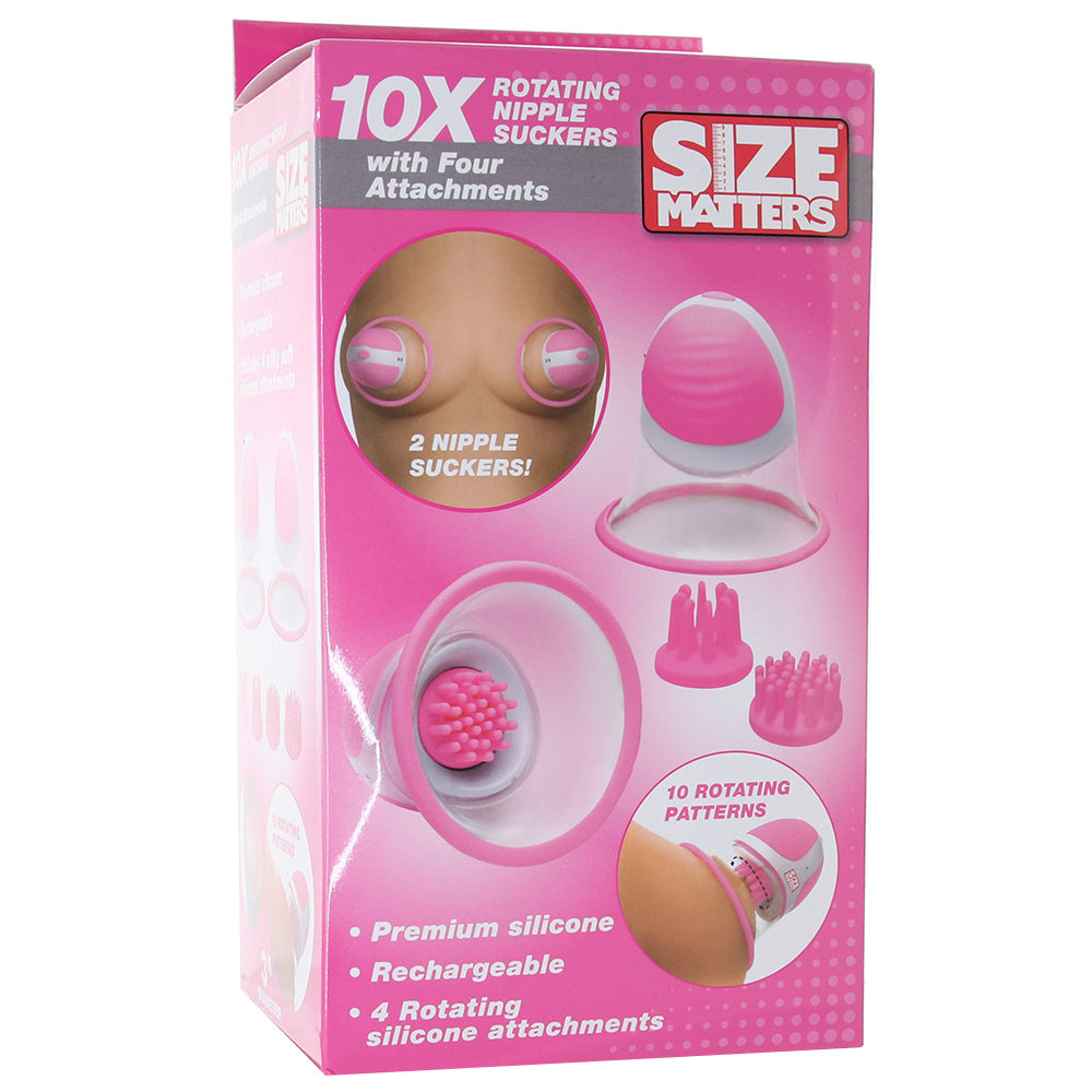 Size Matters Rotating Nipple Suckers in Pink