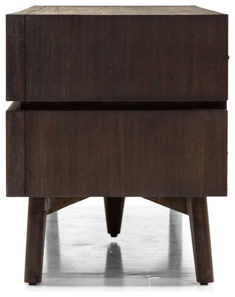 Andris Mid Century Acacia TV Stand   Midcentury   Entertainment Centers And Tv Stands   by Rustic Home Furniture Deco  Houzz