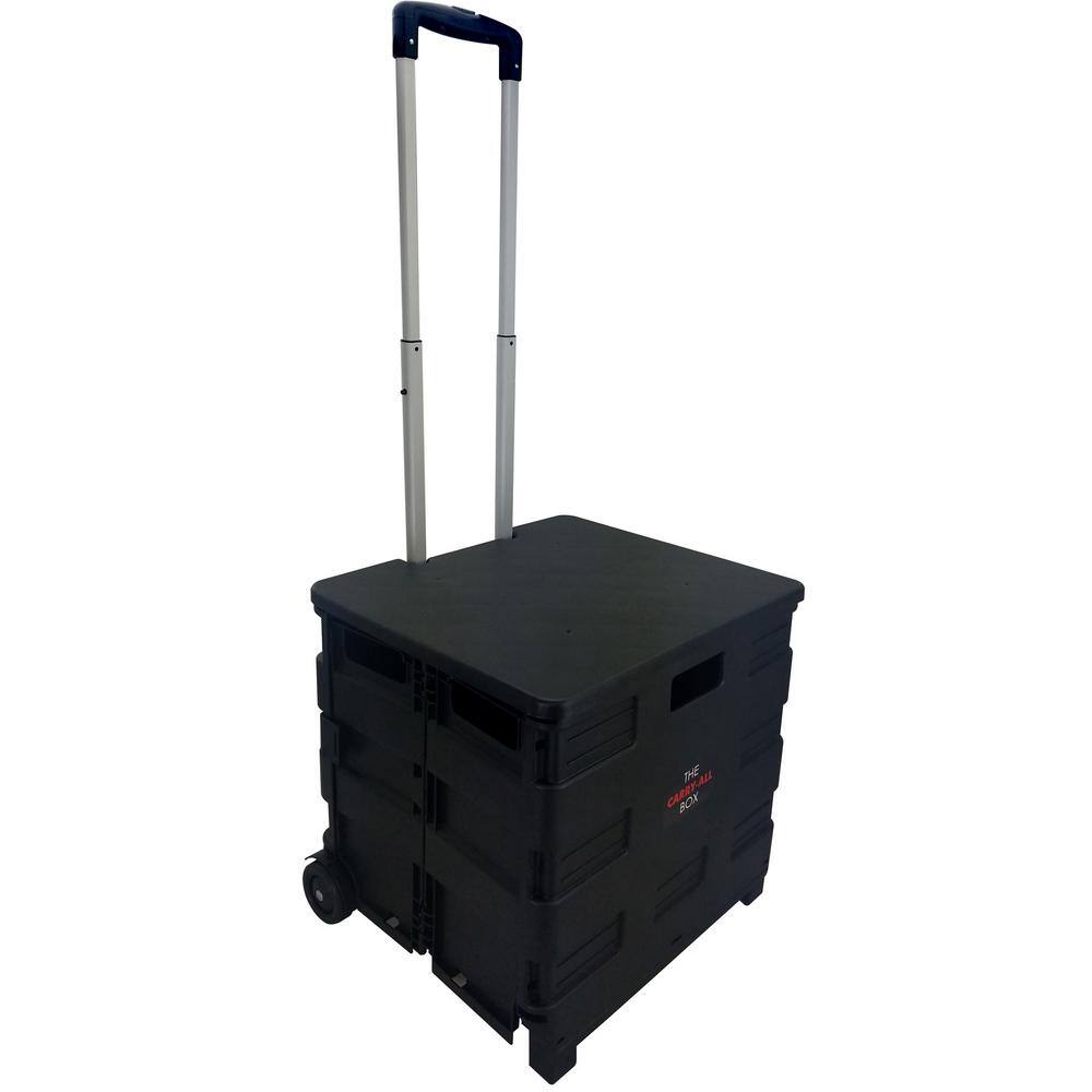 Elama Heavy Duty Plastic Carry All Easy Folding Cart with Lid 985102827M