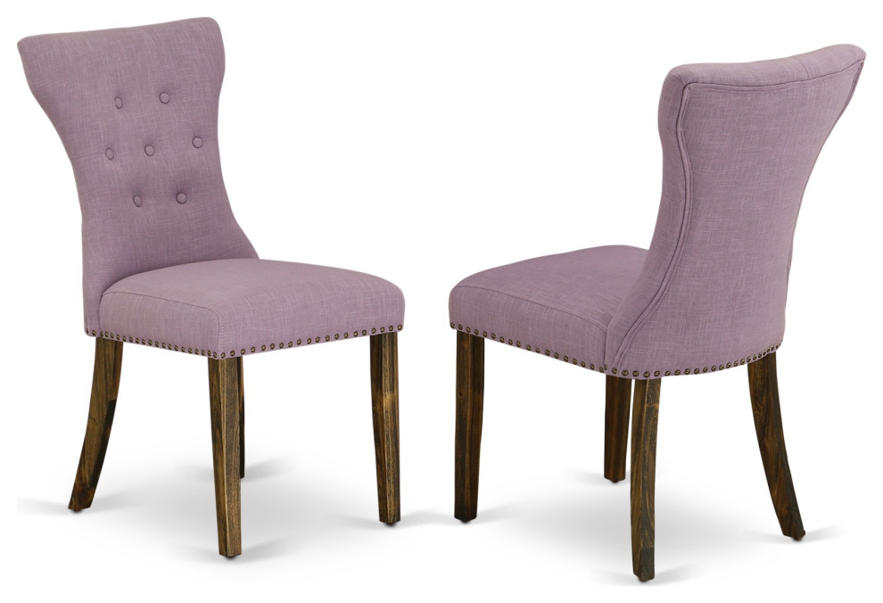 Set of 2 Gallatin Parson Chair With Dahlia Fabric   Contemporary   Dining Chairs   by Kolibri Decor  Houzz