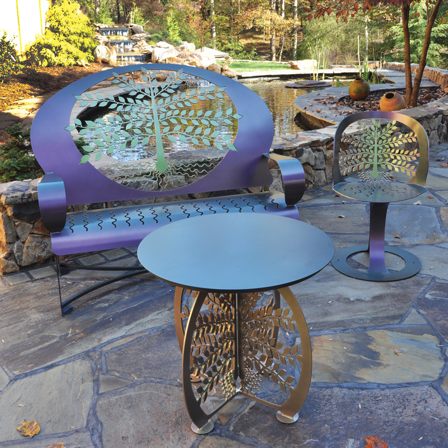 Tree of Life Patio Table   Contemporary   Outdoor Coffee Tables   by Cricket Forge  Houzz