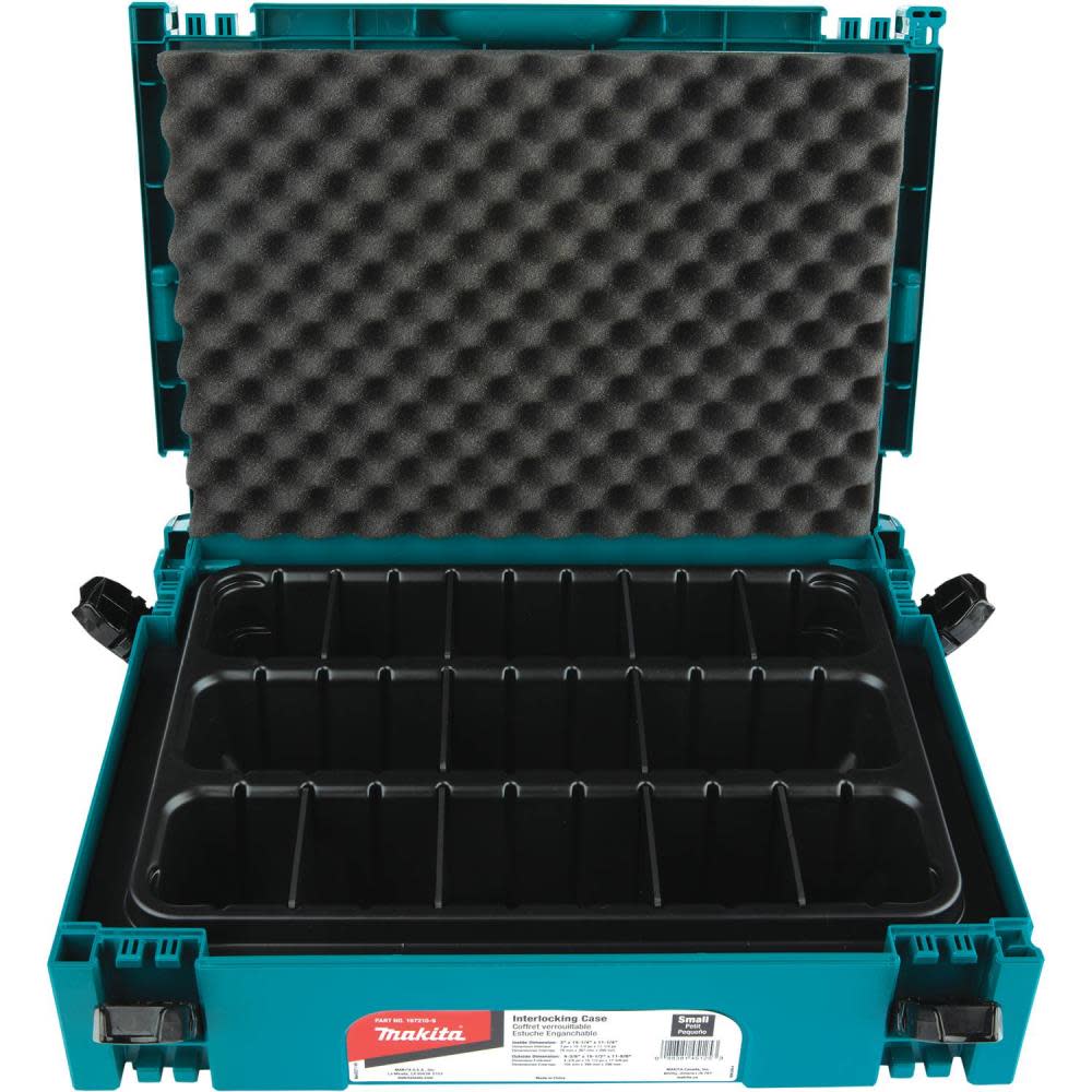 Makita MAKPAC Interlocking Case 3 Row Insert Tray with 6 Dividers and Foam Lid ;