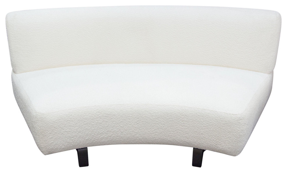 Vesper Curved Armless Sofa  White   Transitional   Sofas   by AMOC  Houzz