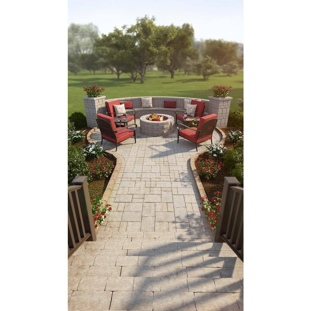 Pavestone RumbleStone Mini 7 in. x 3.5 in. x 1.75 in. Cafe Concrete Paver 91369