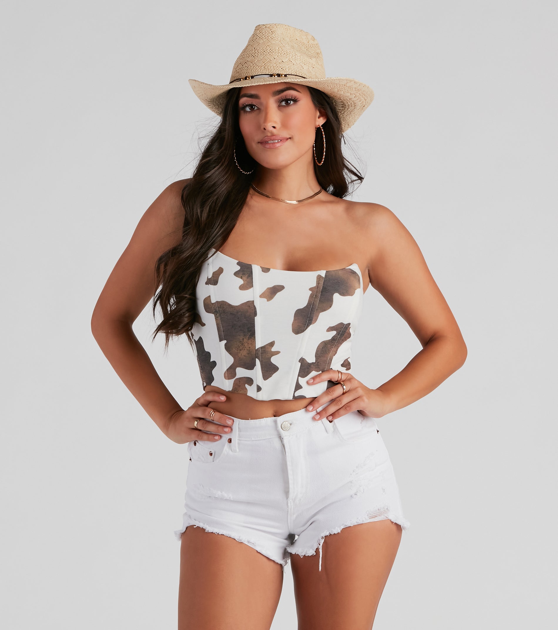 Rodeo's In Town Cow Print Bustier