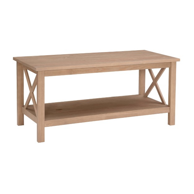 Davis Transitional Solid Wood Coffee Cocktail Table Linon