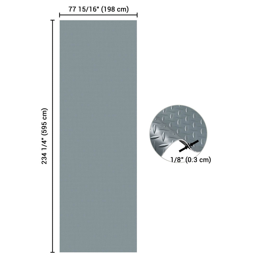 Yescom Vinyl Roll Flooring for Garage Cargo Trailer 19.5x6.5ft (1/8