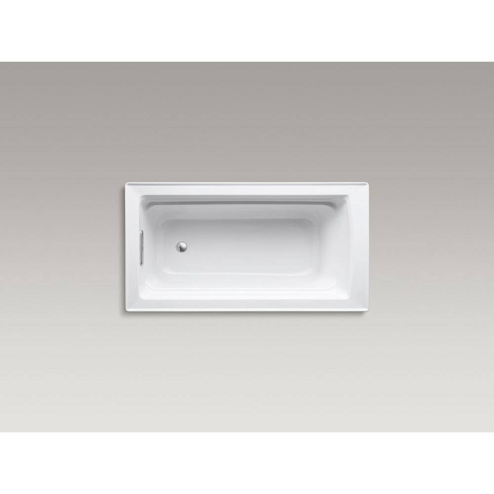 KOHLER Archer 60 in. x 32 in. Rectangular Soaking Bathtub with Reversible Drain in White K-1123-0