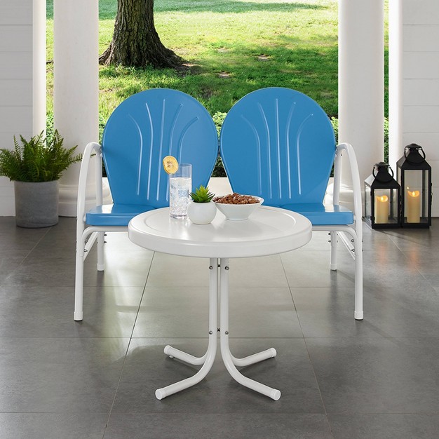 Griffith 2pc Outdoor Conversation Set Sky Blue Crosley