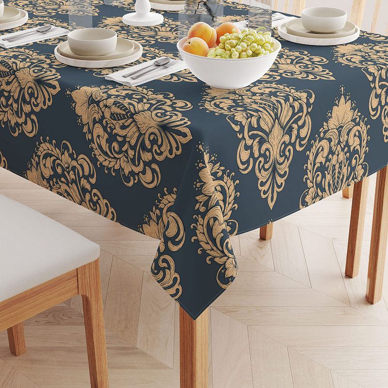 Square Tablecloth， 100% Cotton， 52x52， Floral 161