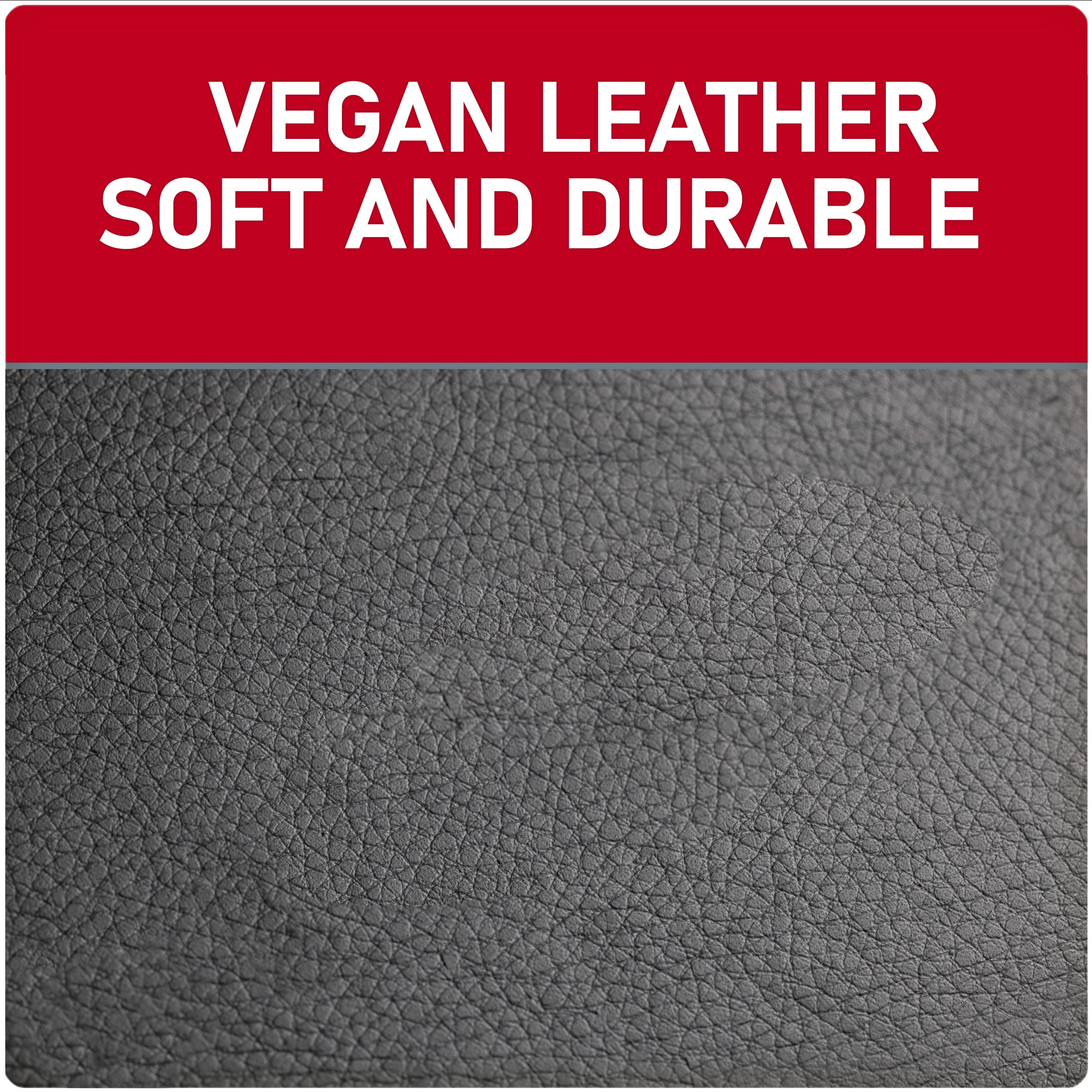 Genuine Dickies 3 Piece Car or SUV Vegan Leather Seat Covers Black， 43645WDC