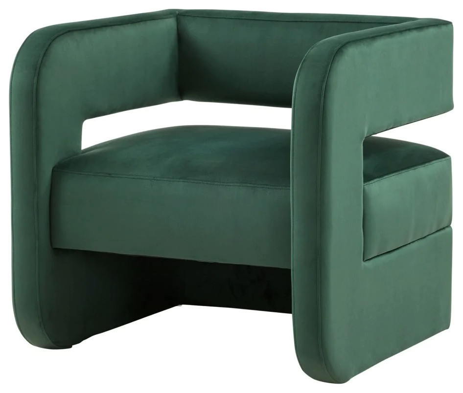 Crystal Modern Dark Green Accent Chair   Contemporary   Armchairs And Accent Chairs   by Rustic Home Furniture Deco  Houzz