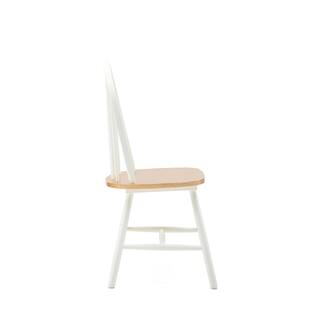 Boraam Farmhouse White and Natural Wood Dining Chair (Set of 2) 31316