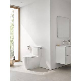 GROHE Essence 2-Piece 1.28 GPF Single Flush Elongated Toilet with Right Hand Trip Lever in Alpine White Seat Included 39676000