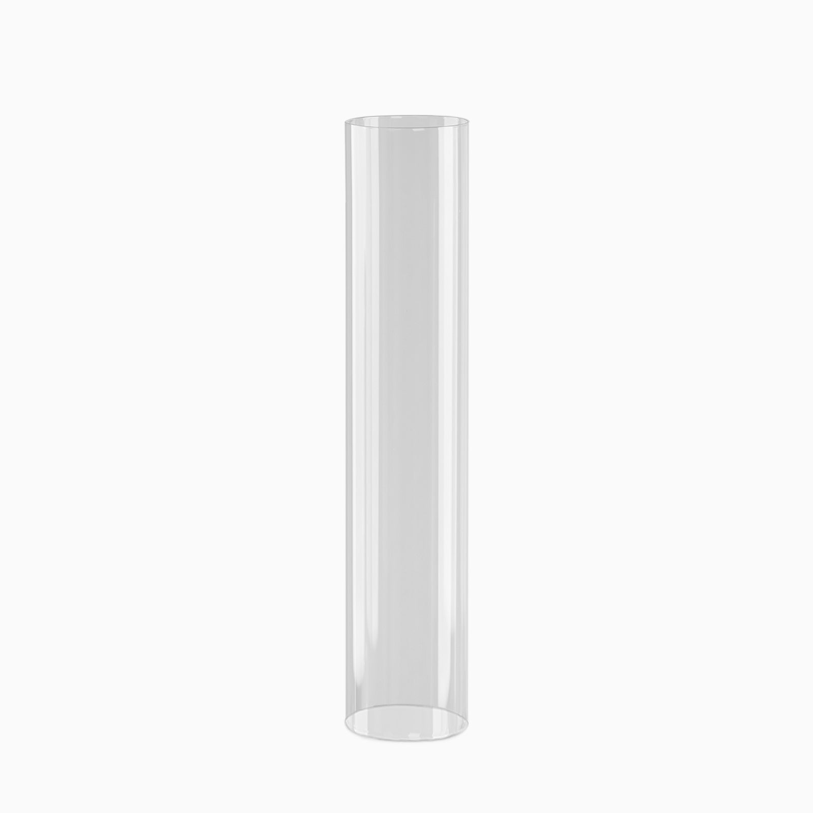 2 Pack Clear Glass Pillar Hurricane Candle Shades with 2.25