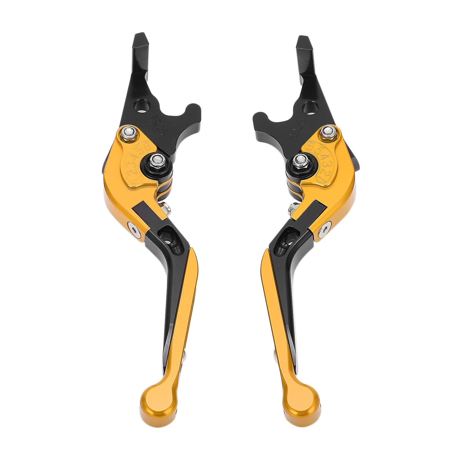 Pair Motorcycle Brake Clutch Levers Extendable Replacement For Yamaha Xmax 250 Xmax300 Xmax400gold